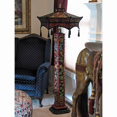 Custom Made Custom Oriential Floor Lamp Lampshade