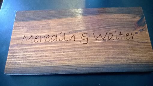 Custom Made Reclaimed Wood Door Sign With Custom Engraving