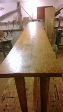 Custom Made Long Quartersawn Oak Sofa Table