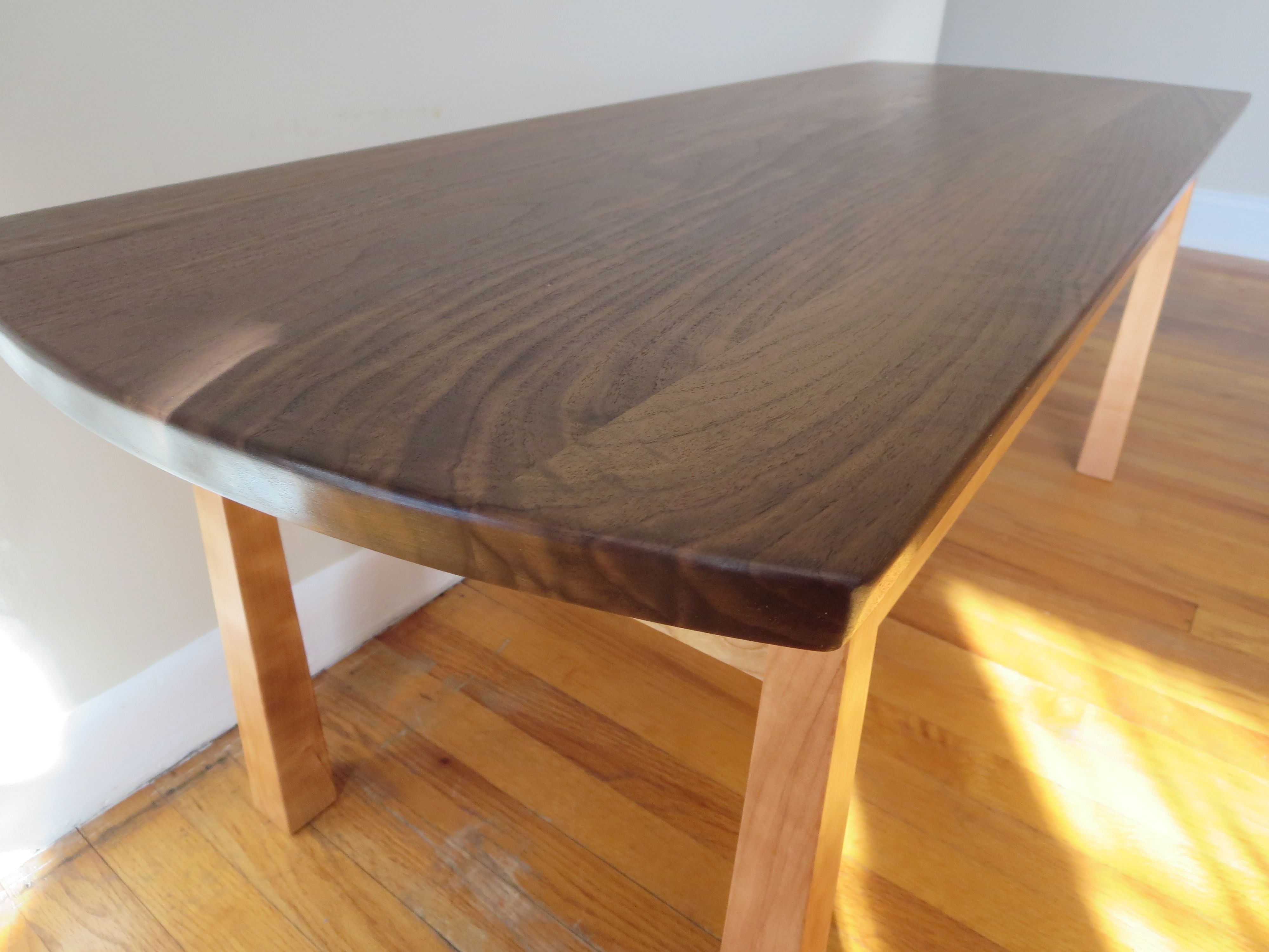 Hand Made Walnut And Cherry Coffee Table by Dan Fabian Custom Furniture