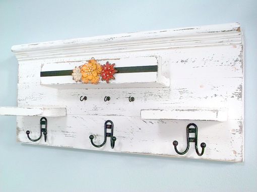 Custom Made Rustic & Shabby Entry And Foyer Organizers With Coat And Key Hooks