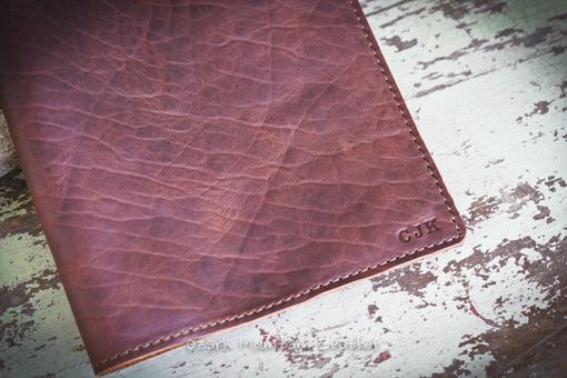Custom Made Custom Bison Leather Bible Cover For Book 10 X10 X 2 Inches Or Smaller