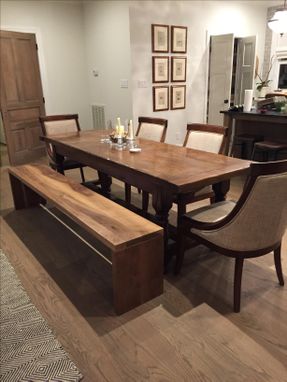 Custom Made Handcrafted Modern Walnut Plank Bench For An Accent Piece Or Dining Table
