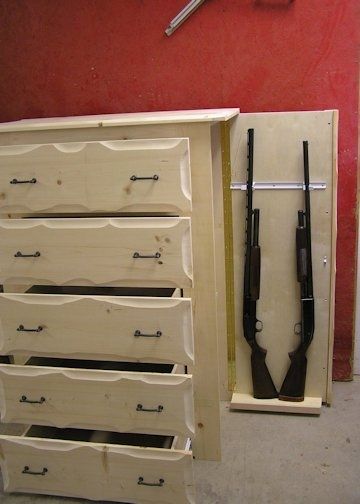 Custom Made Rustic Pine Dresser With Gun Storage by New,Refurbish ...