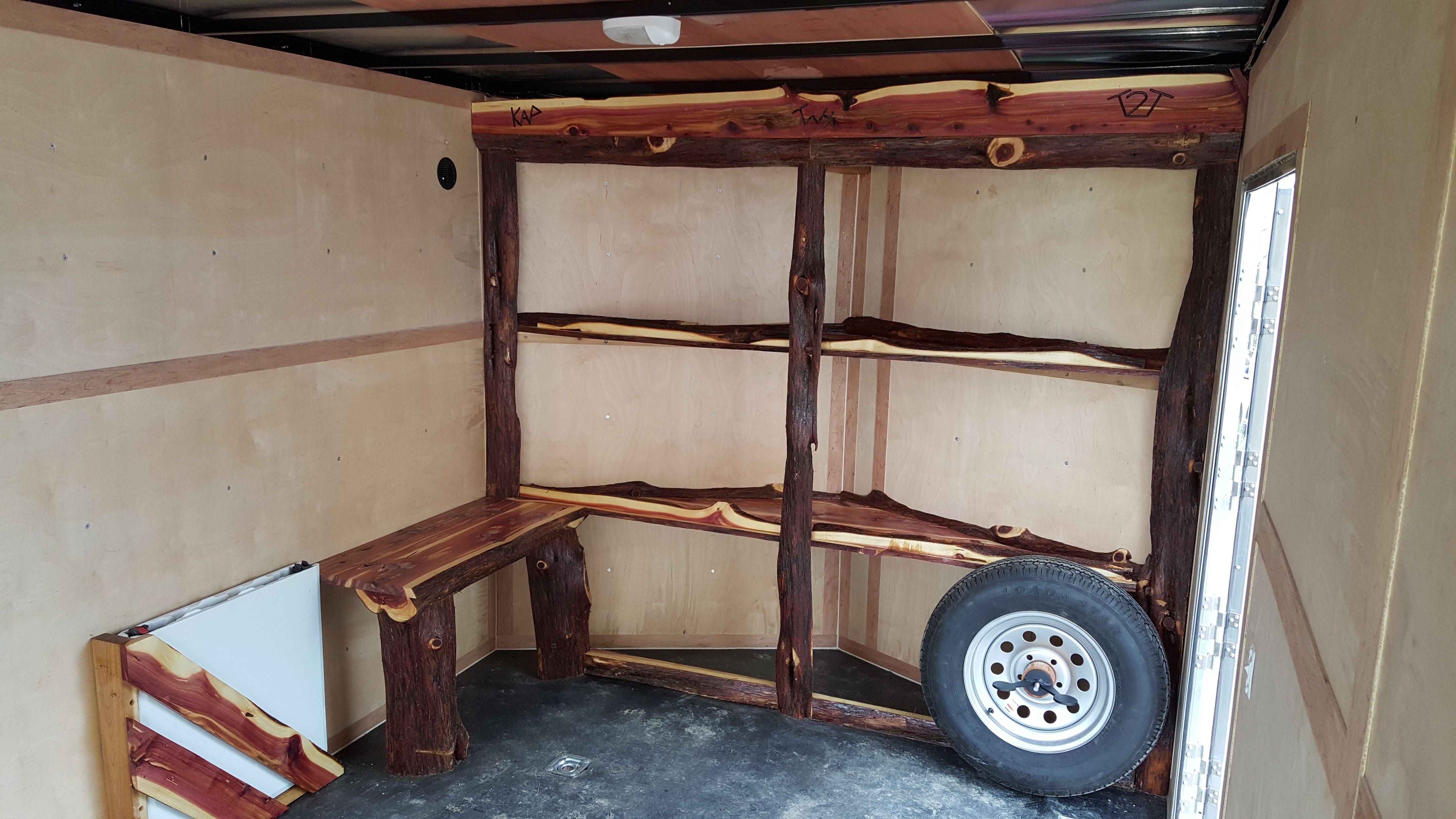Custom Rustic Live Edge Cedar Shelving by Tree2Trim