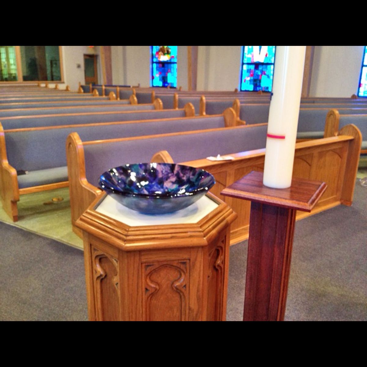 Custom Zion Lutheran Church Baptismal Font Bowl by Stouffer Studios
