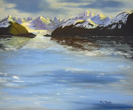 Custom Made Alaskan Glacier Ii -- Oil Painting