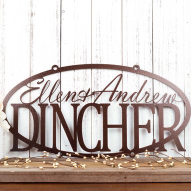 Custom Made Family Name Metal Sign, Last Name Sign, Custom Sign, Personalized Sign, Metal Wall Art, Outdoor Sign