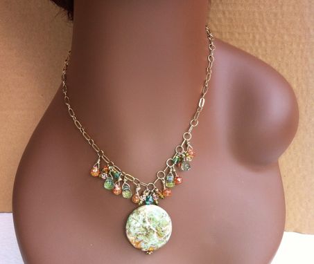 Custom Made Green Turquoise & Quartz Necklace