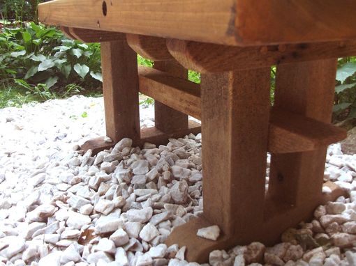 Custom Made Outdoor Meditation Bench From Reclaimed Barn Wood