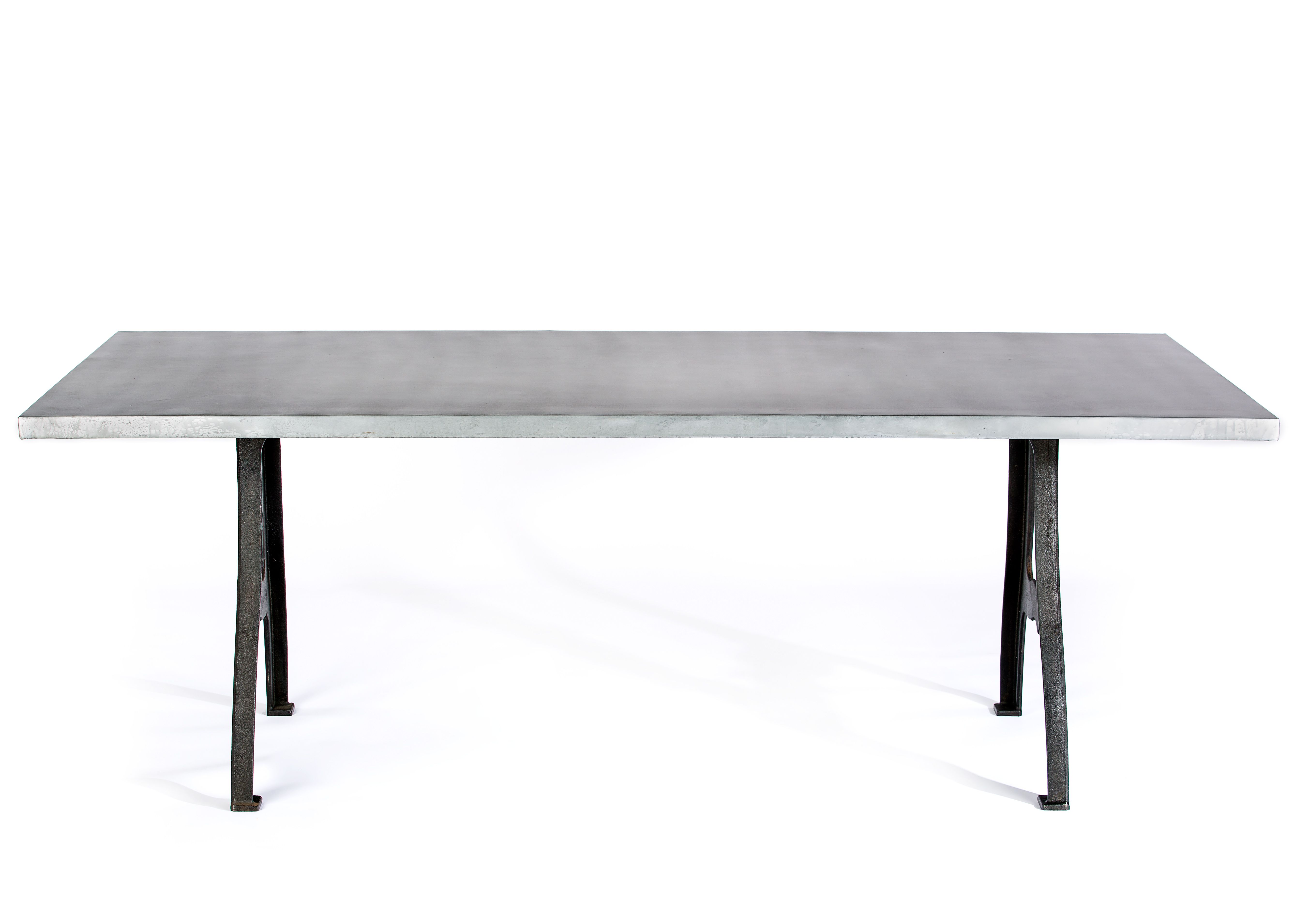 Buy Hand Made Zinc Table Zinc Dining Table - Williamsburg Zinc Top