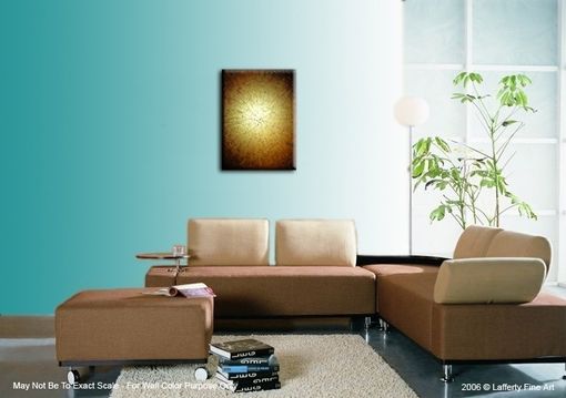 Custom Made Textured Abstract Contemporary Metallic Gold Impasto Canvas Sculpture Painting