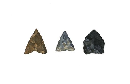 Custom Made Arrowheads Watercolor