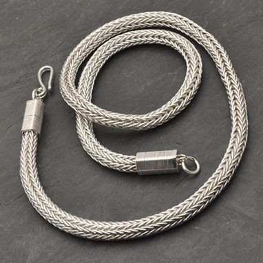 Custom Made Large Loop In Loop Fine Silver Necklace