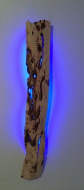 Custom Made Illuminated Natural Wood Wall Decor