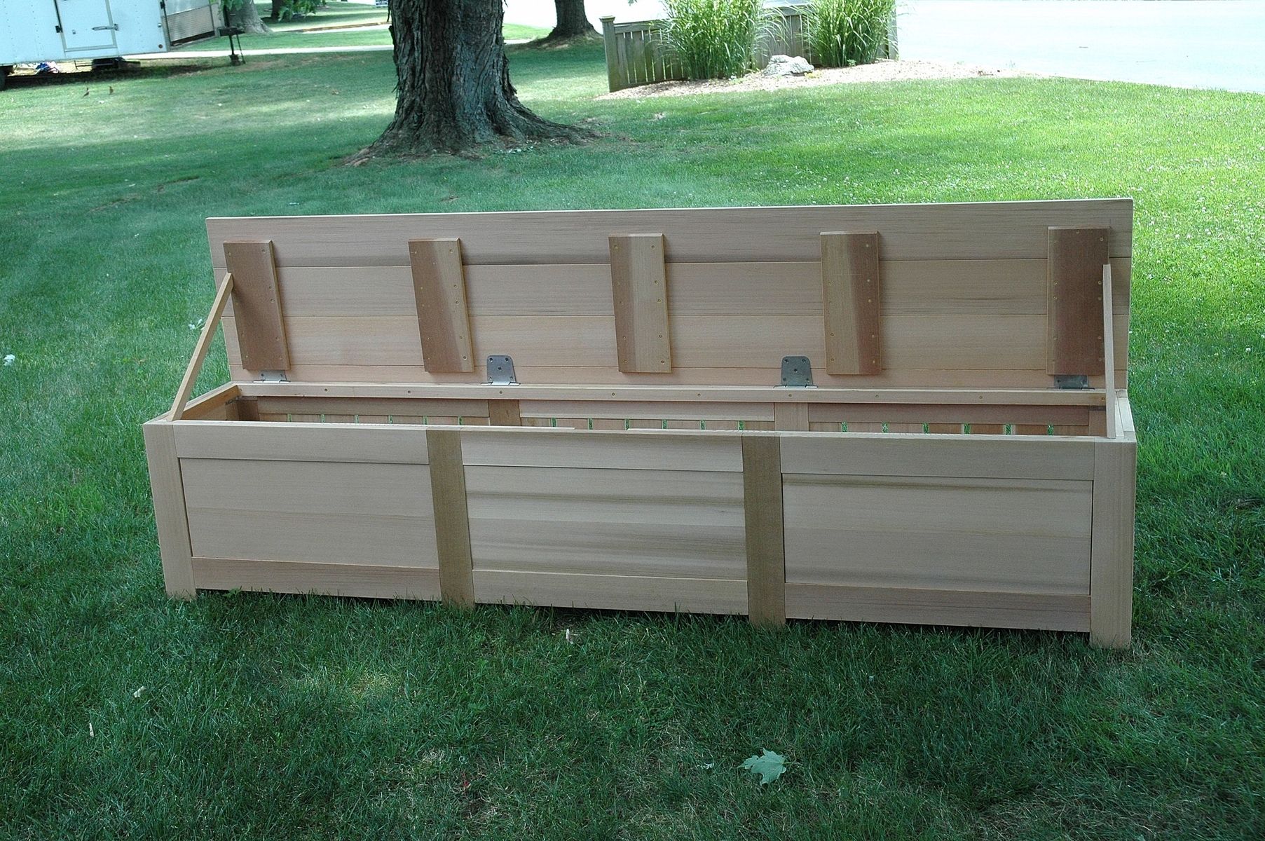 Hand Made Cedar Storage Bench by WoodenItBeNice