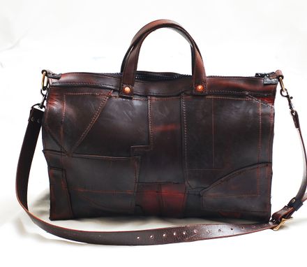 Custom Made Leather Duffle Bag