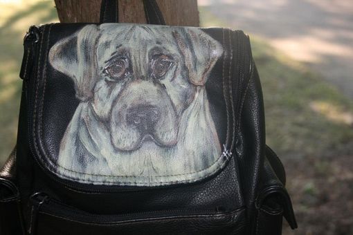 Custom Made Yellow Lab Puppy Backpack Purse- Custom Painted Pets