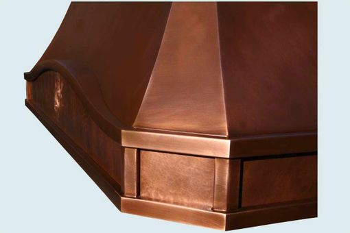 Custom Made Copper Range Hood With Repousse Buffalo