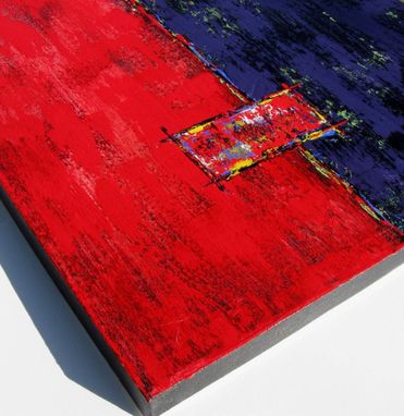 Custom Made Red Abstract Art Red And Purple Painting On Canvas Original Contemporary