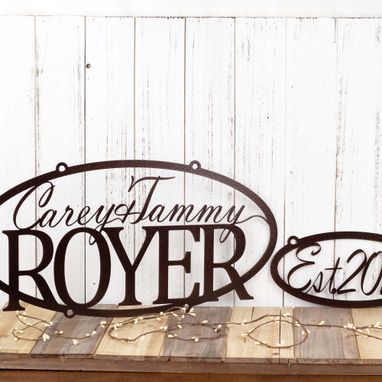 Custom Made Custom Family Established Sign, Metal Sign, Family Name Sign, Personalized Plaque, Metal Wall Art