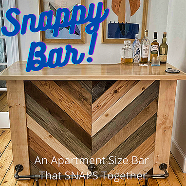 Custom Made Snappy Home Bar With Reclaimed And Repurposed Wood