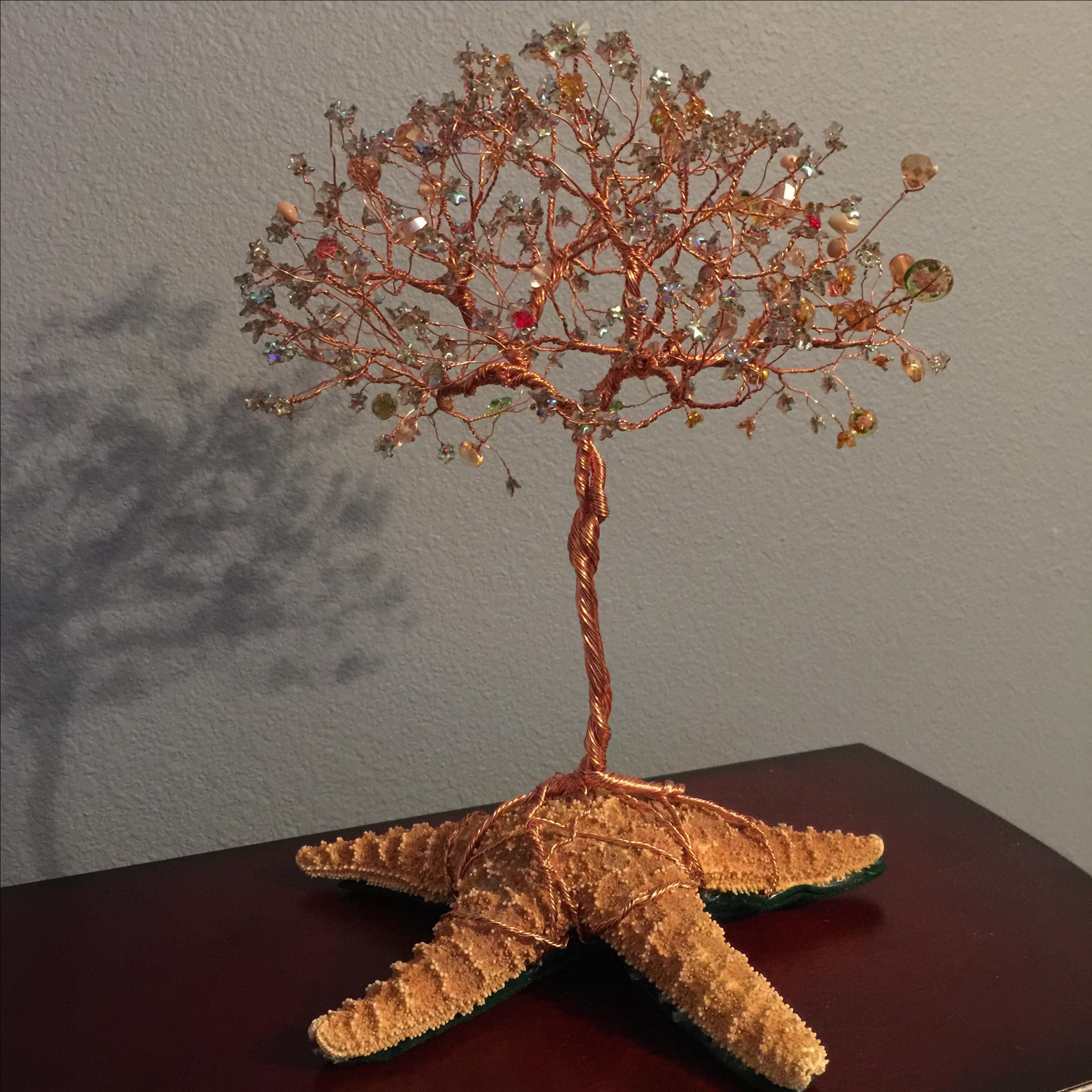 Custom Copper Wire Tree Sculpture by L'Adore Opals