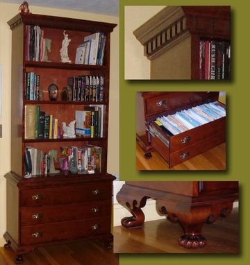 Custom Made Bookshelf File Cabinet