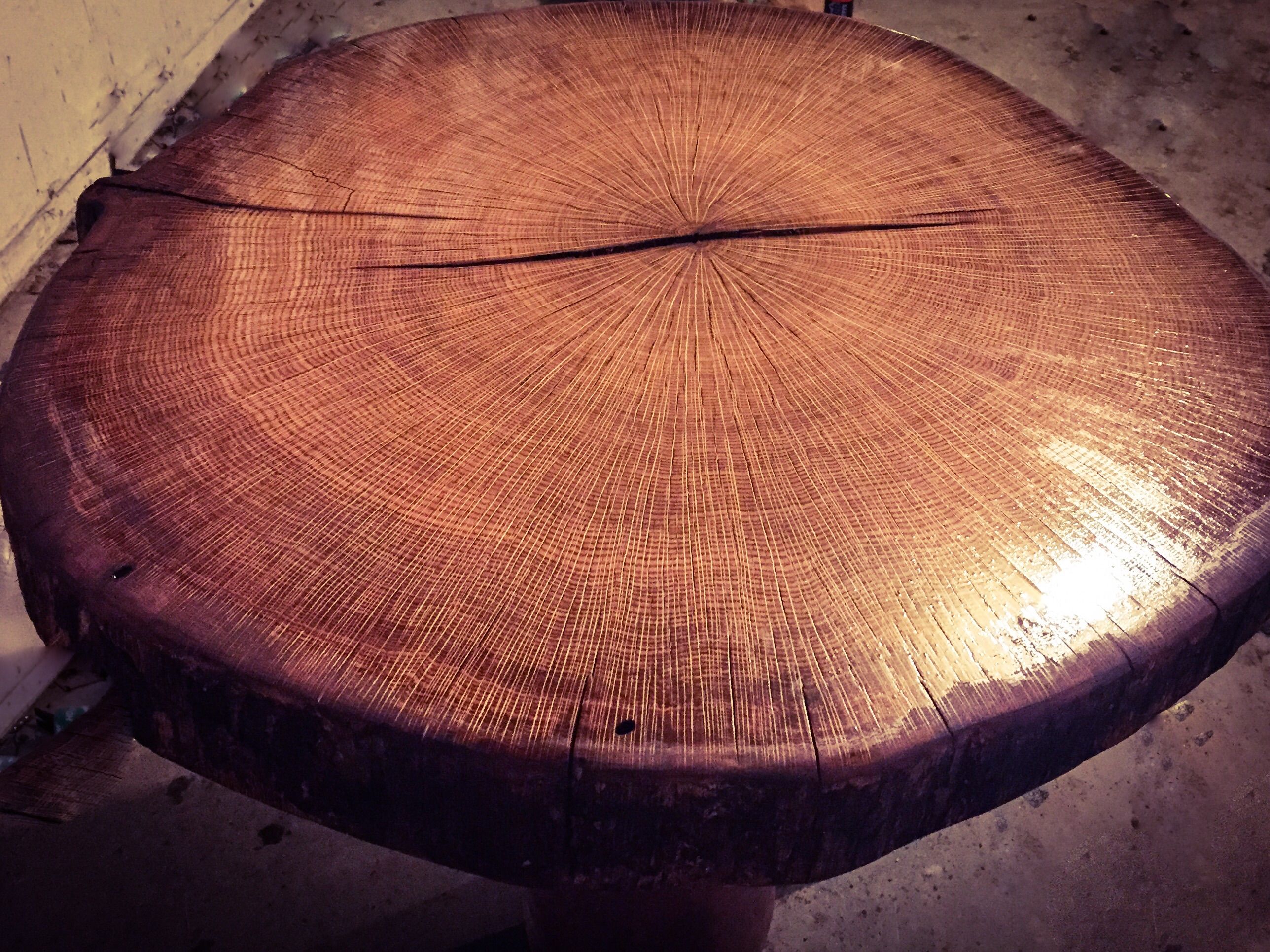 Buy Handmade Live Edge Round Table, made to order from WitekWoodworking
