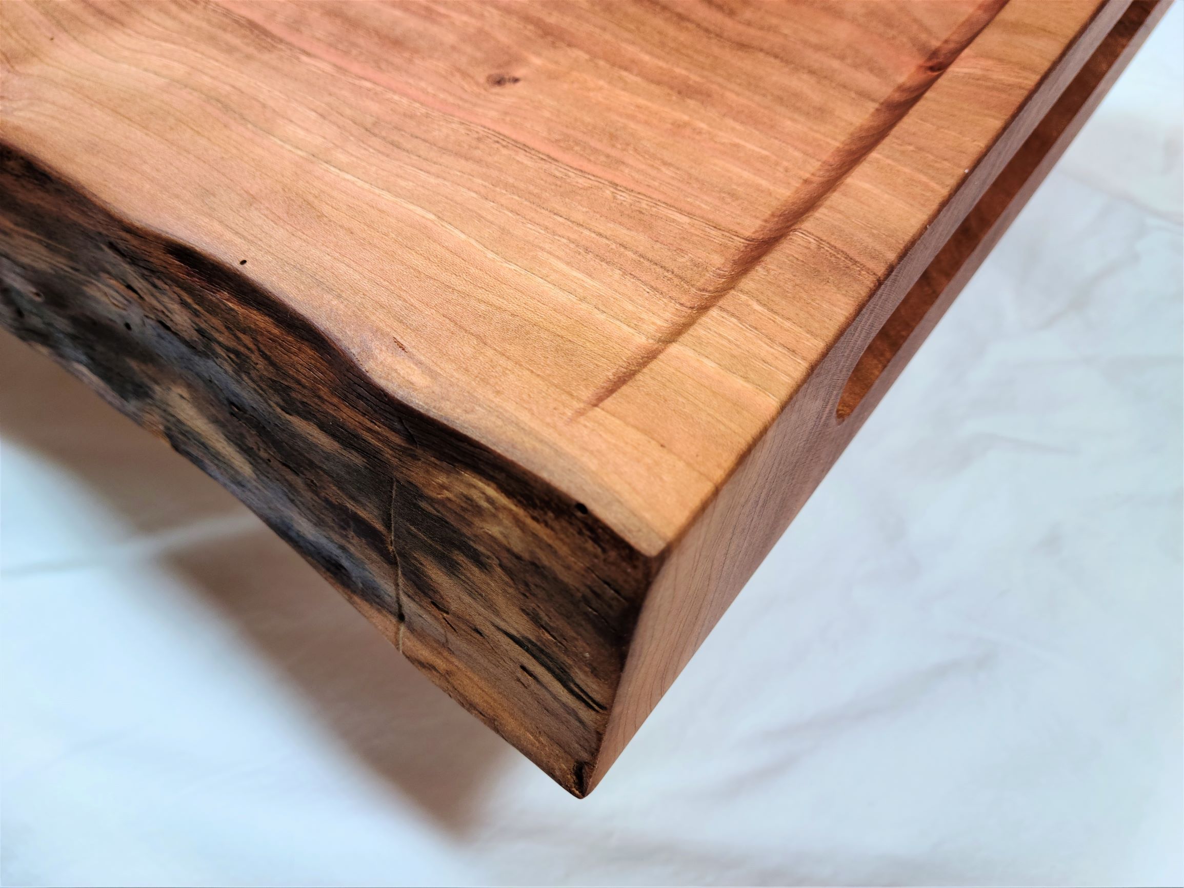 Buy Hand Made Chunky Cherry LiveEdge Cutting Board, made to order from