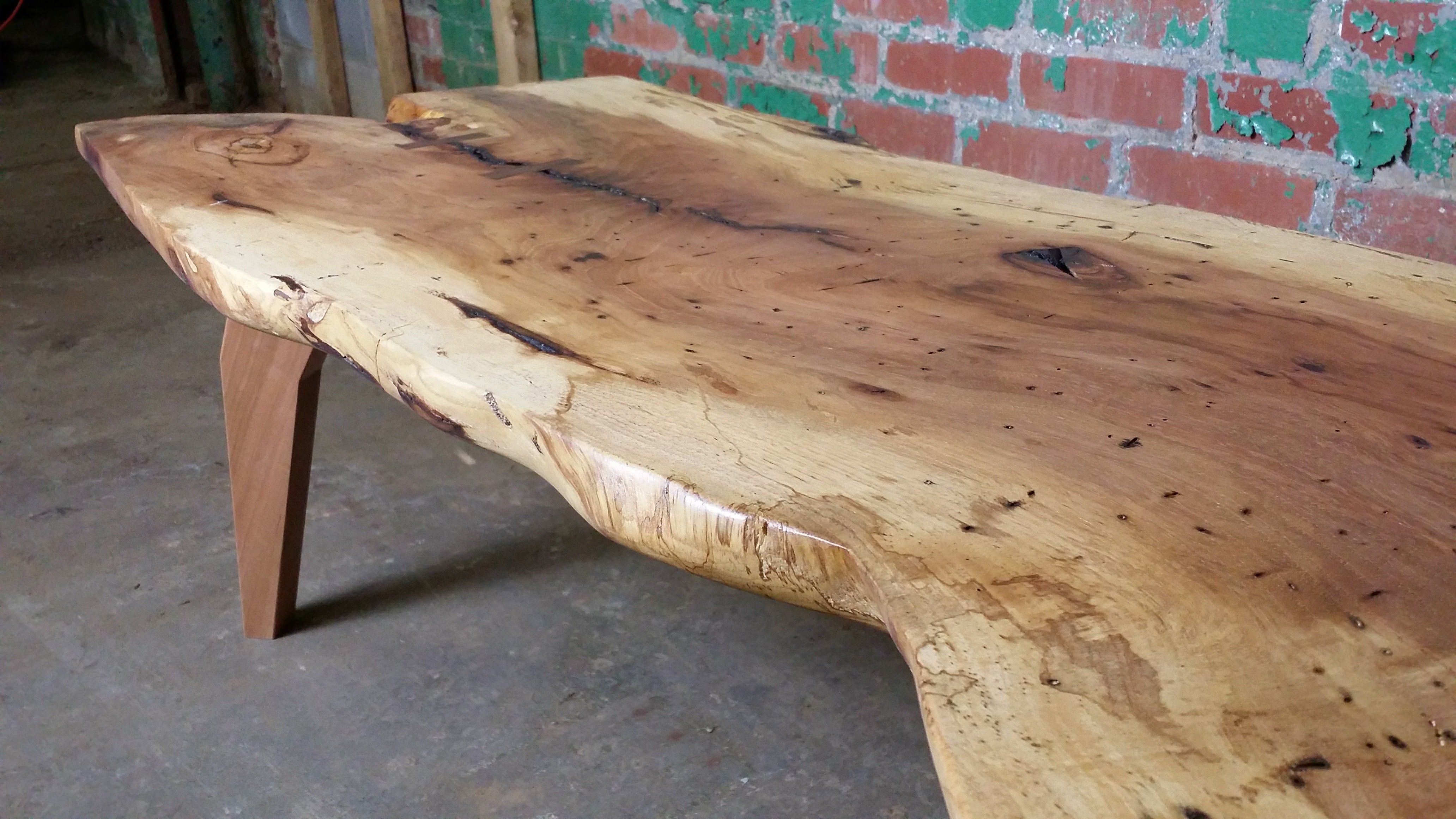 Hand Made Stunning Live Edge Spalted Pecan Coffee Table With