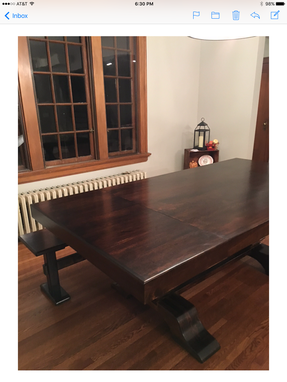 Custom Made Double Pedestal End Extension Dining Table