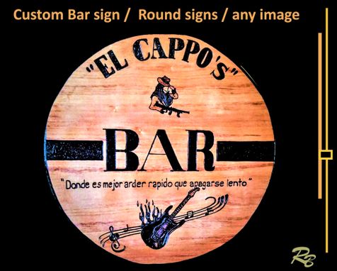 Custom Made Bar Sign, Art, Custom, Any Logo, Image And Words, 2 Ft By 2 Ft
