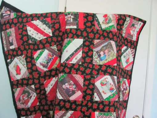 Custom Made Christmas Photo Quilt Queen Size