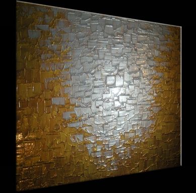 Custom Made Abstract Silver Painting, Textured Silver Palette Knife Bronze Painting By Lafferty - 24 X 30