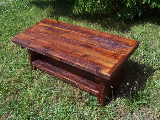 Custom Made Heart Pine Rustic Coffee Table