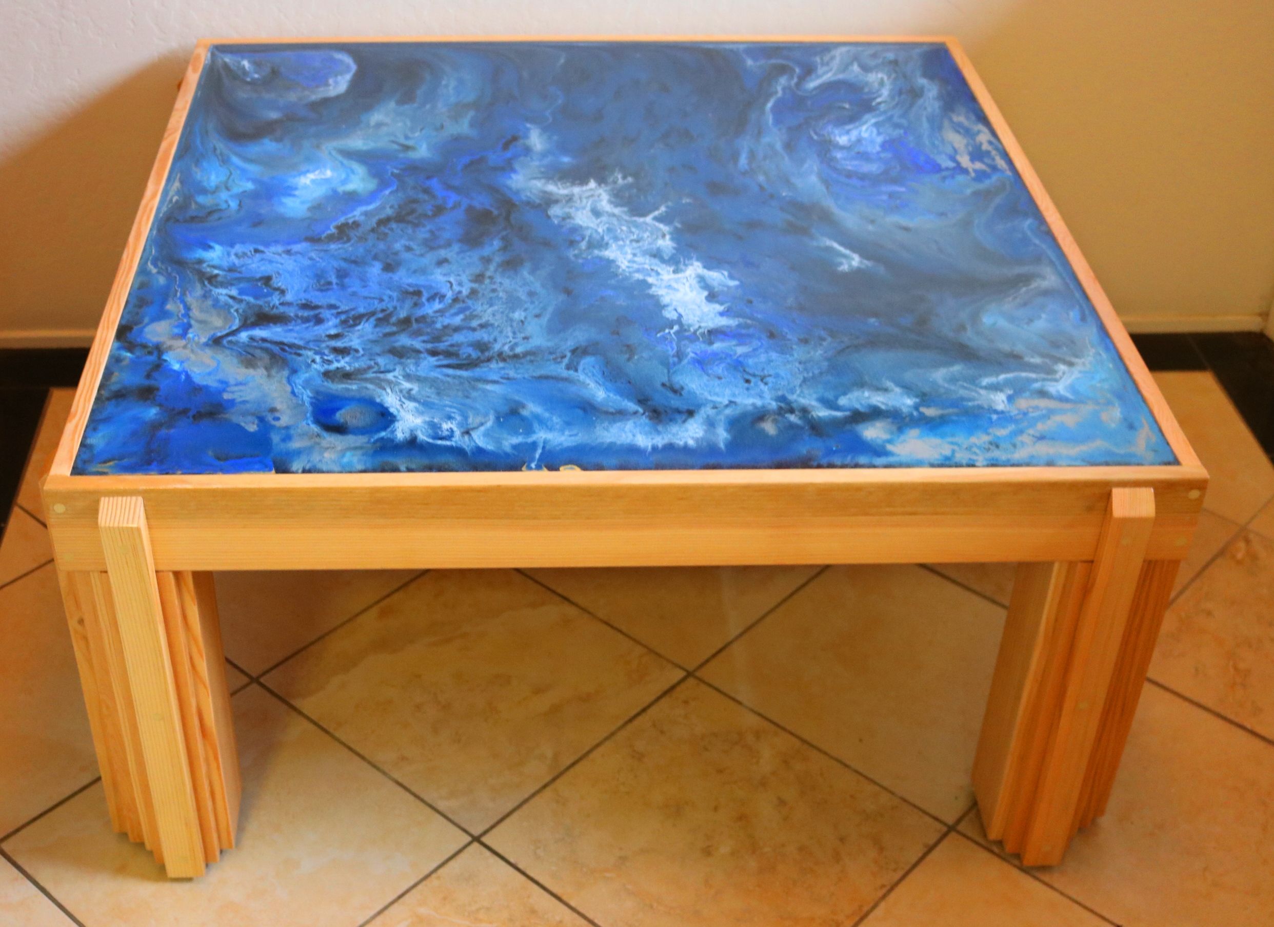 Buy Custom Made Unique OneOfAKind Handmade Square Coffee Table, made to order from Peter