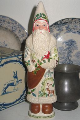 Custom Made Belsnickle Santa  Handcrafted From An Antique Chocolate Mold