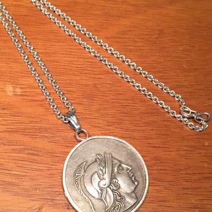 coin greek pendant maria custommade