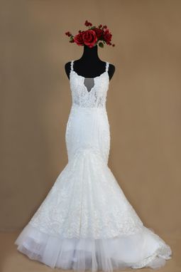 Custom Made Lace Trumpet Wedding Dress