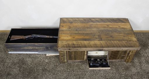 Custom Made Hidden Gun Barn Wood Coffee Table