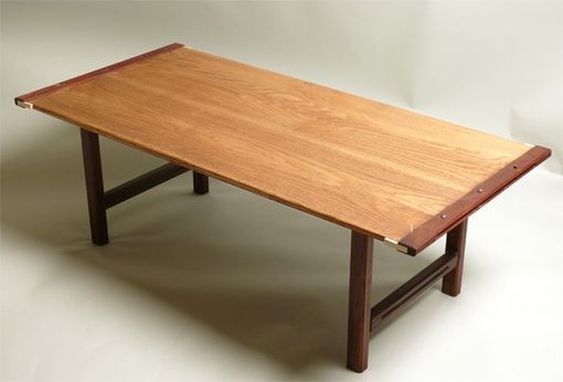 Custom Made Oak & Mahogany Coffee Table