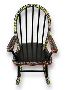Custom Made Child’S Hand Painted Rocking Chair