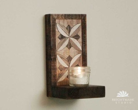 Custom Made Wall Sconce From Refined Ructis Materials