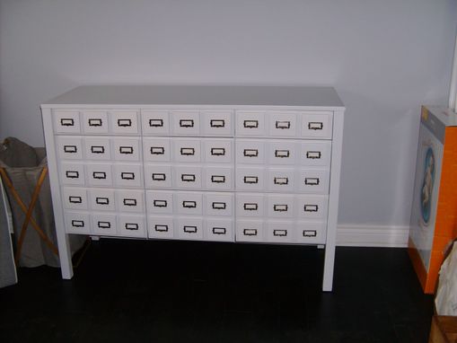 Custom Made Card Catalog Style 9-Drawer Dresser