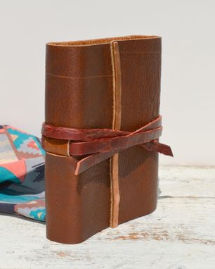 Custom Made Handmade Leather Bound Travel Adventure Journal Diary Western Ledger