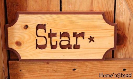 Custom Made Engraved Wood Stall/Name Plaque For Pet, Dog, Horse