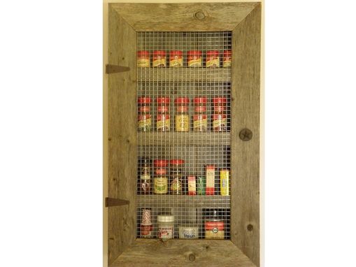 Custom Made Reclaimed Cedar Rustic Spice Cabinet