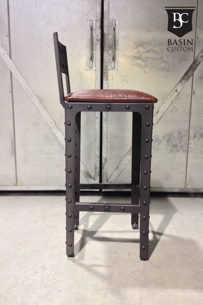 Industrial style bar stools shop with back