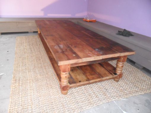 Custom Made Large Pot Board Coffee Table